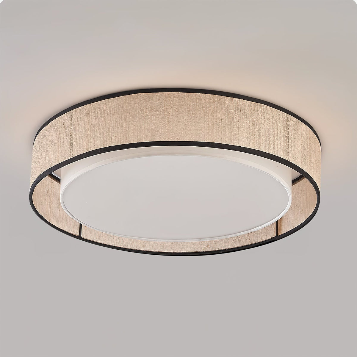 Fioiraya Linen Flush Mount Ceiling Light