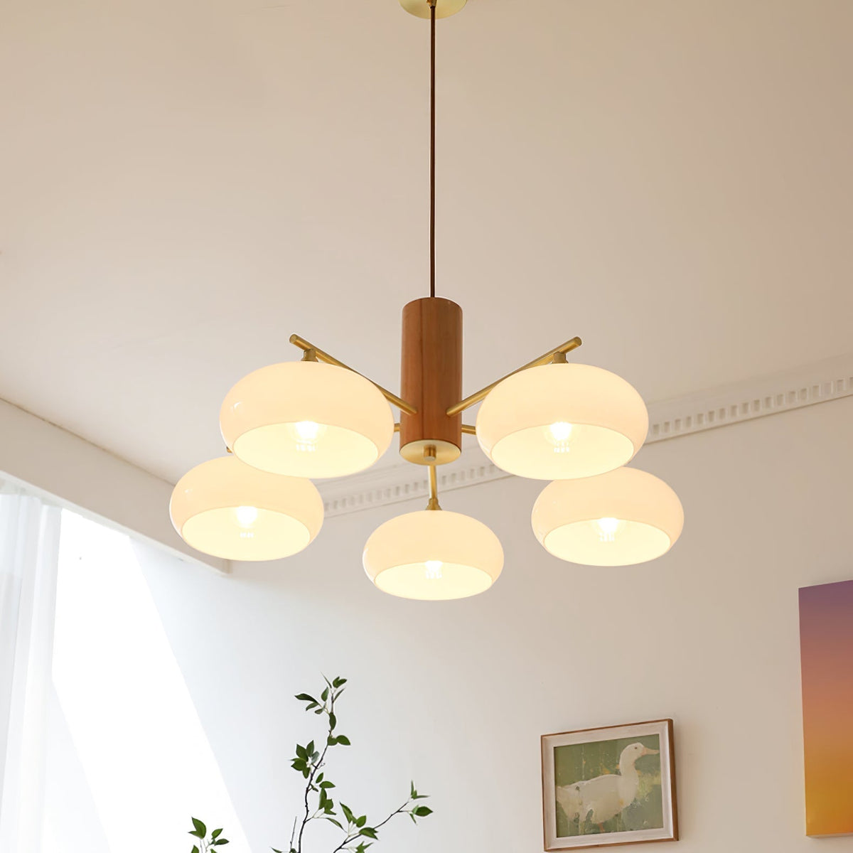 Nova Natural Persimmon Glass Chandelier-Relic Pieces