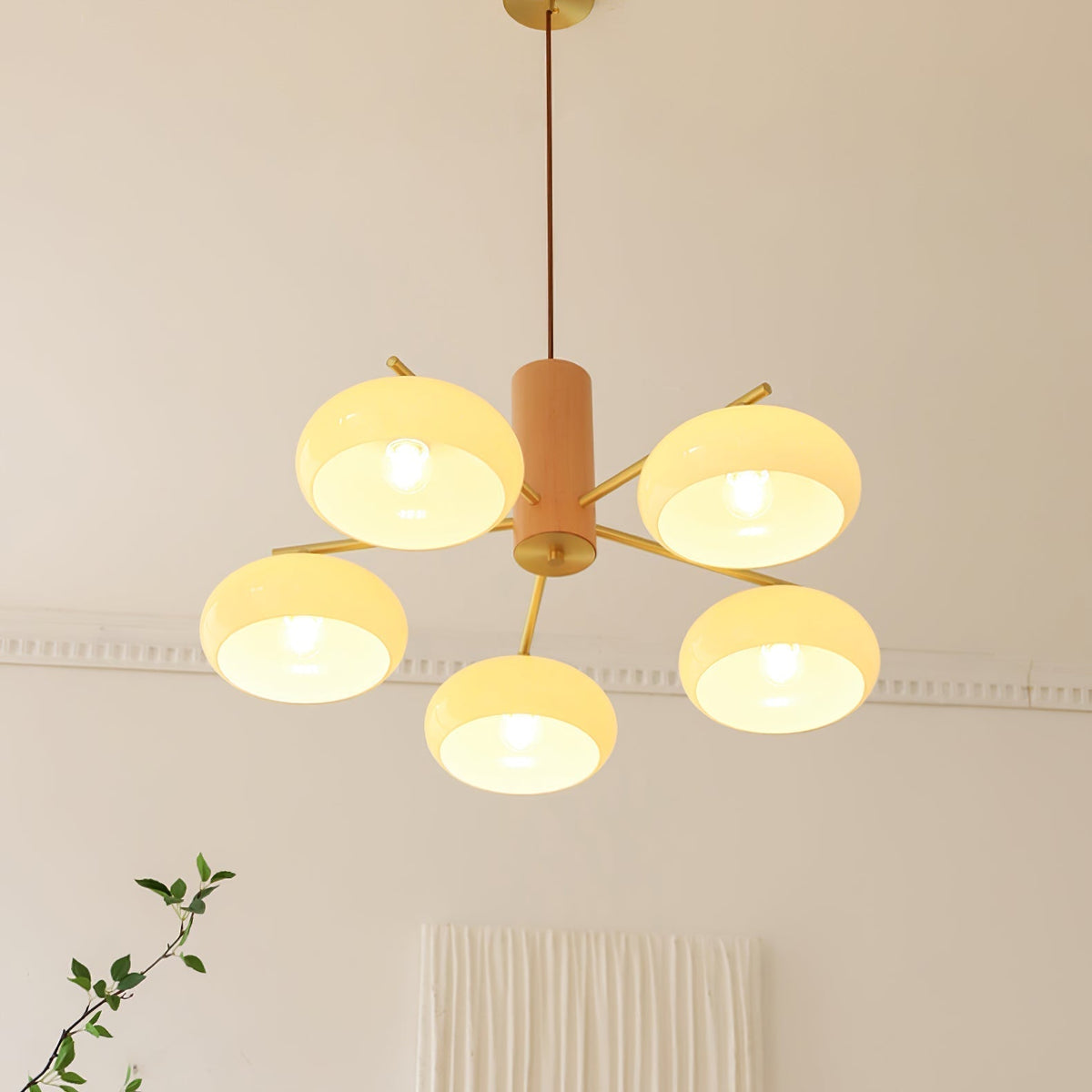 Nova Natural Persimmon Glass Chandelier-Relic Pieces