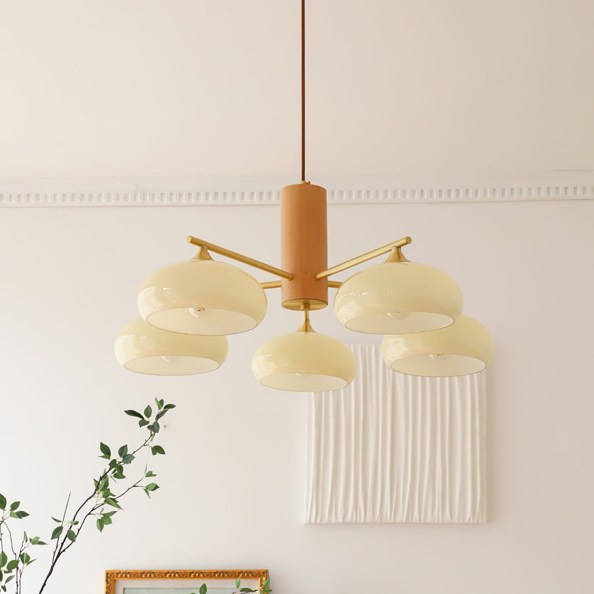 Nova Natural Persimmon Glass Chandelier-Relic Pieces