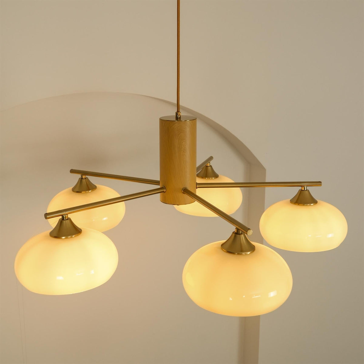 Nova Natural Persimmon Glass Chandelier-Relic Pieces