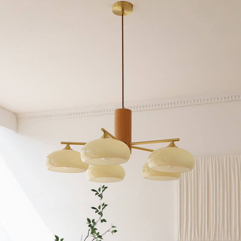 Nova Natural Persimmon Glass Chandelier-Relic Pieces