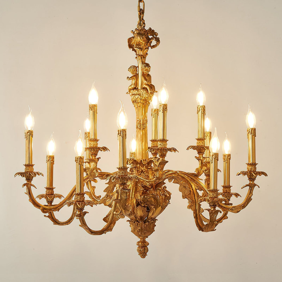 Solarissa Brass Leaf Chandelier