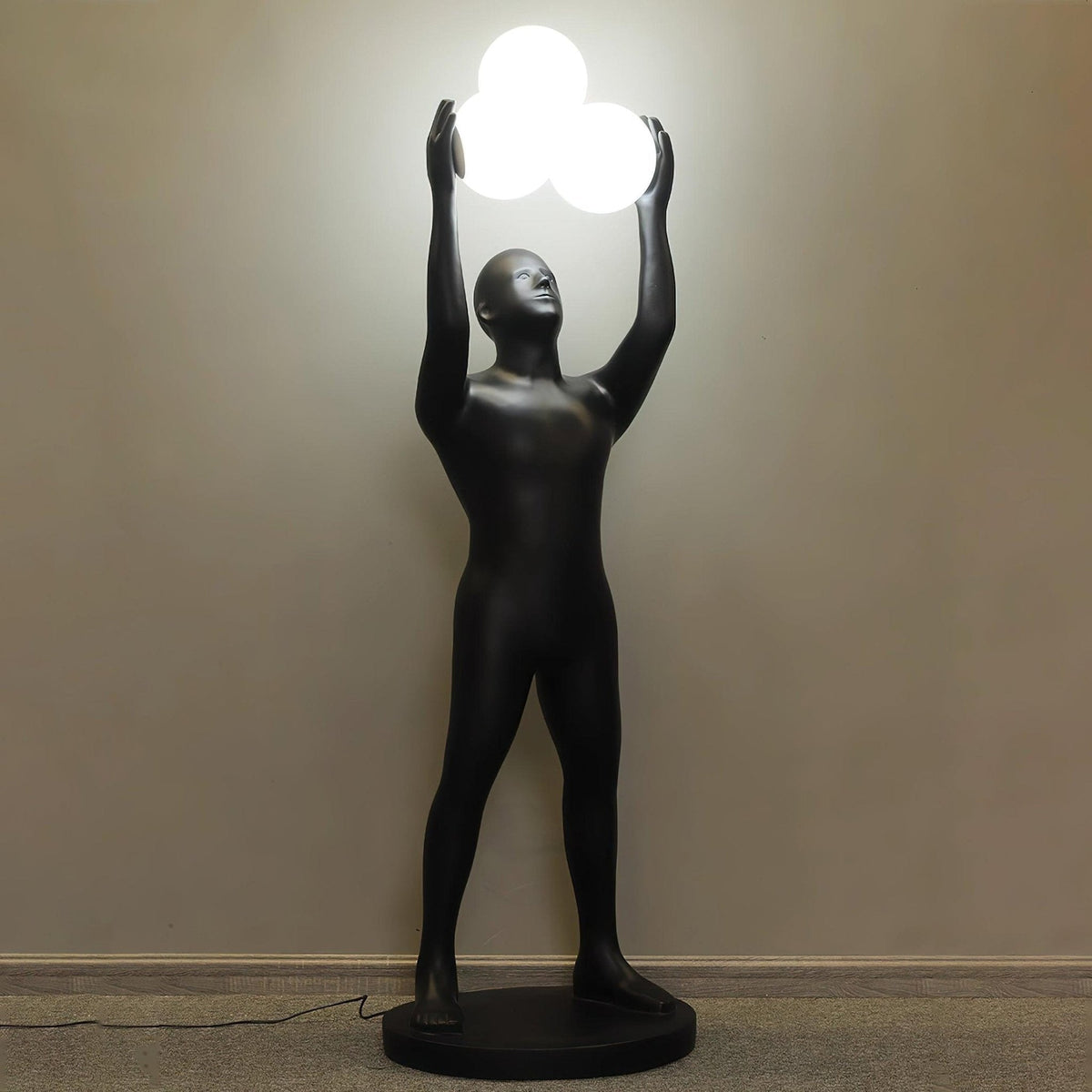 Athranis Uplifted Black Sculptural Floor Lamp