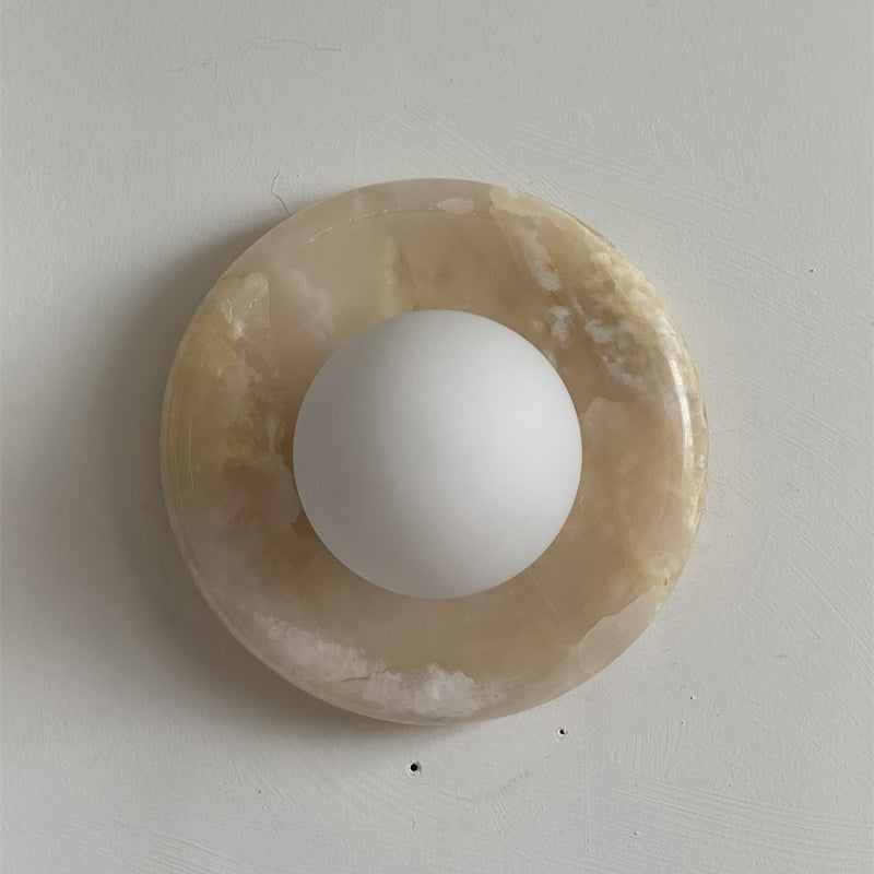 Luminenne Pink Onyx Wall Sconce