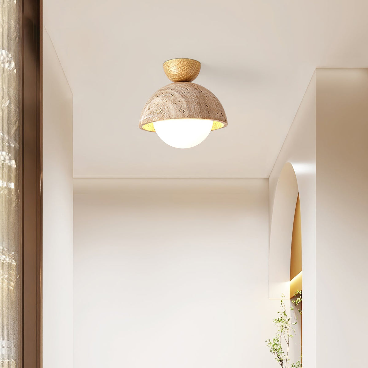 Serireon Travertine Ceiling Light