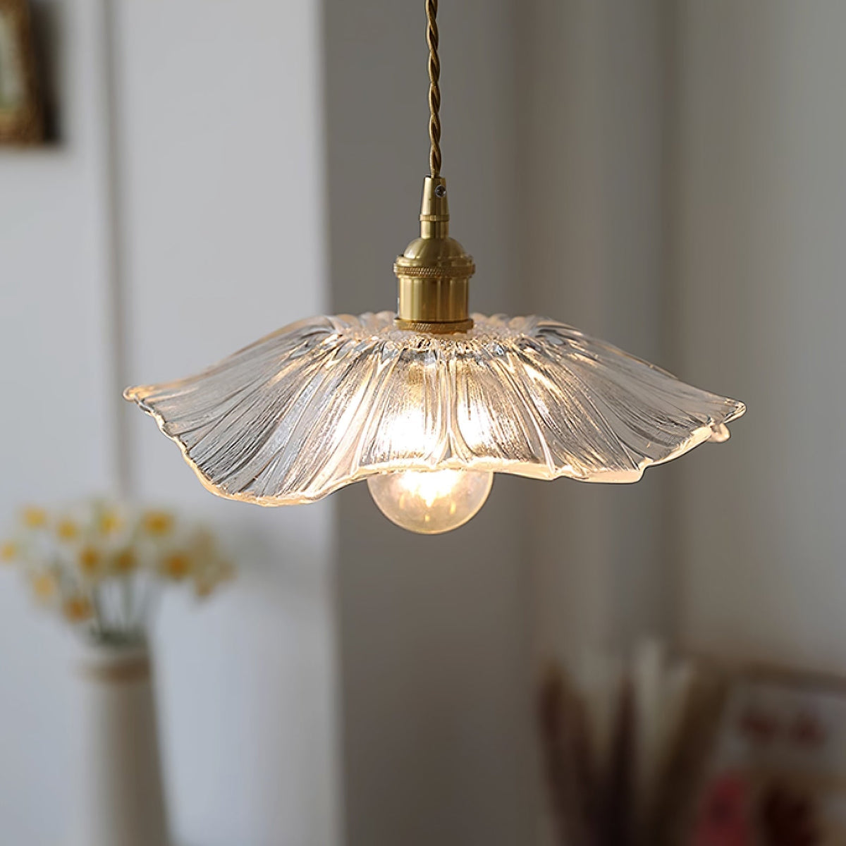 Lavor Flower Glass Ceiling/Pendant Light-Relic Pieces
