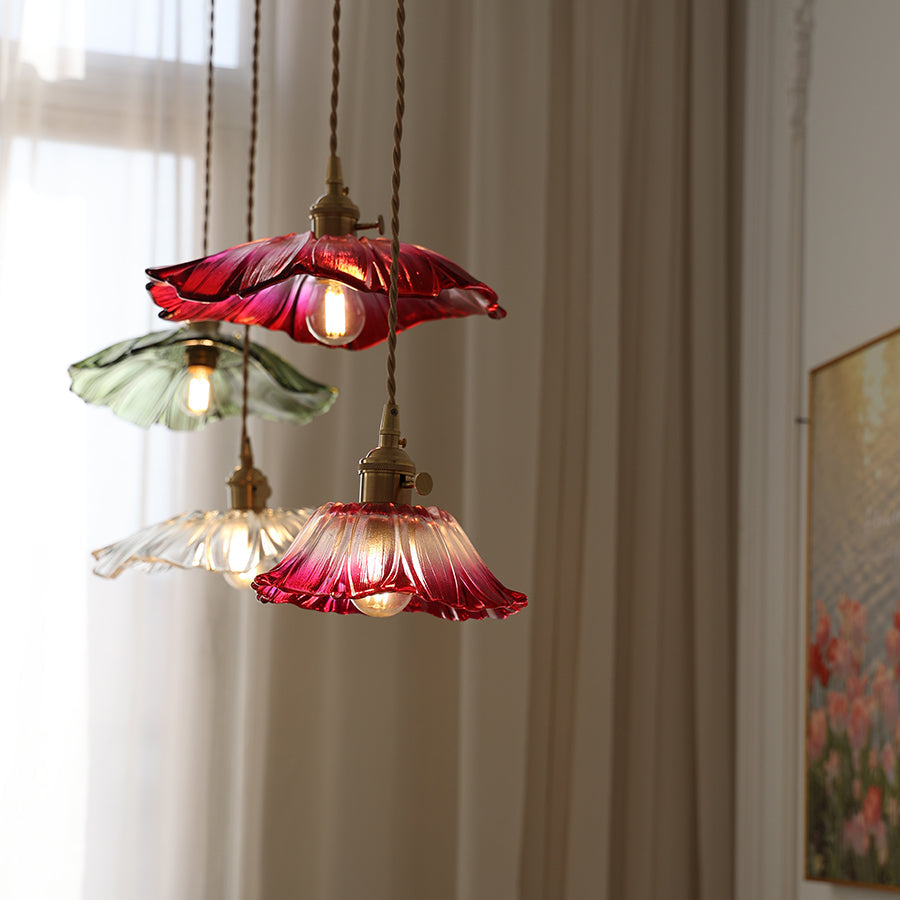 Lavor Flower Glass Ceiling/Pendant Light-Relic Pieces