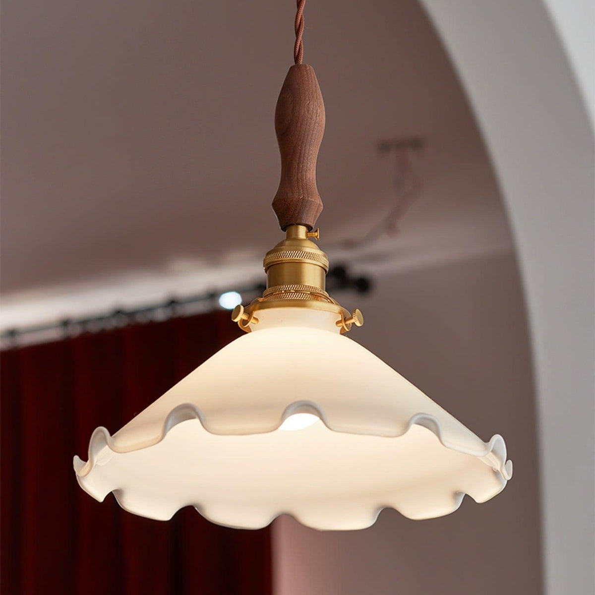 Maribelle Flower Petals Swag Pendant Lamp