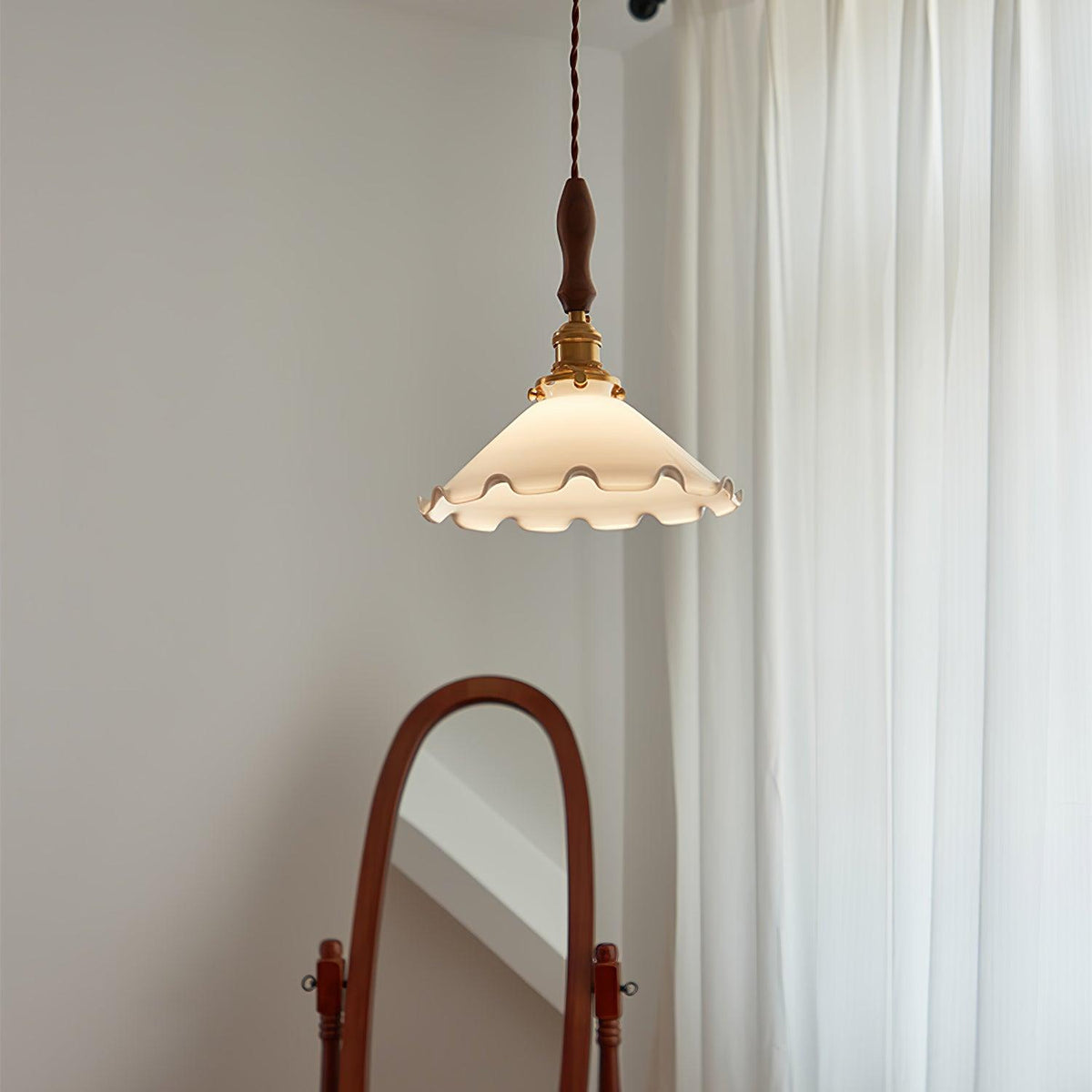 Maribelle Flower Petals Swag Pendant Lamp