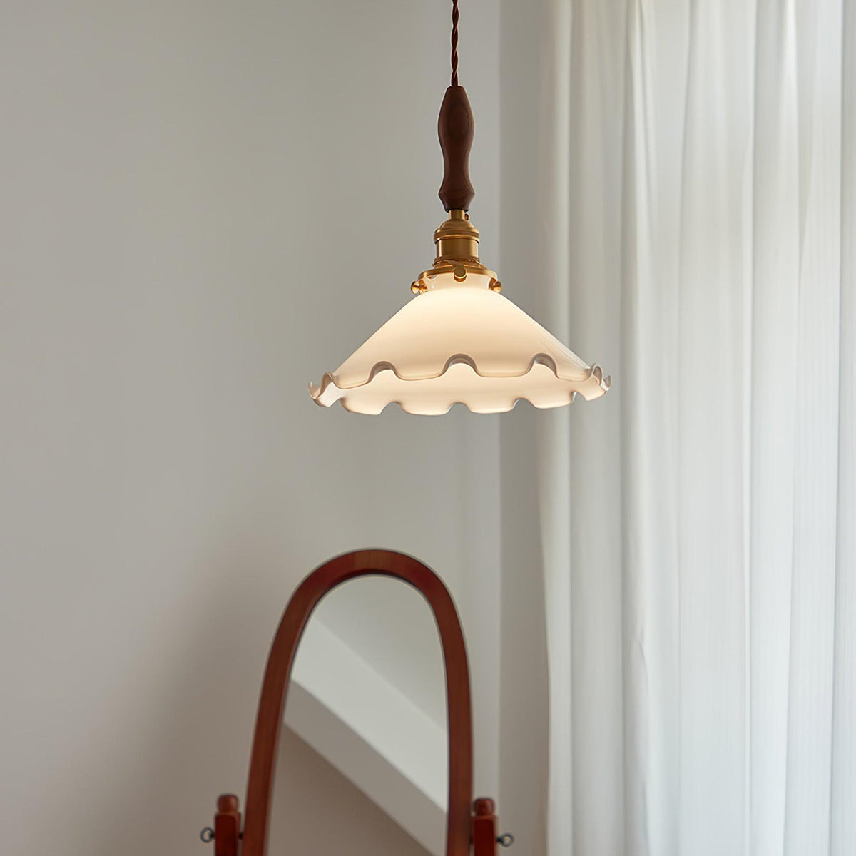 Maribelle Flower Petals Swag Pendant Lamp