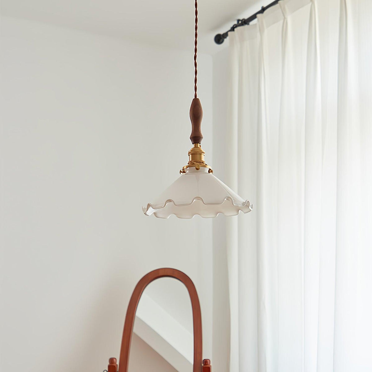 Maribelle Flower Petals Swag Pendant Lamp