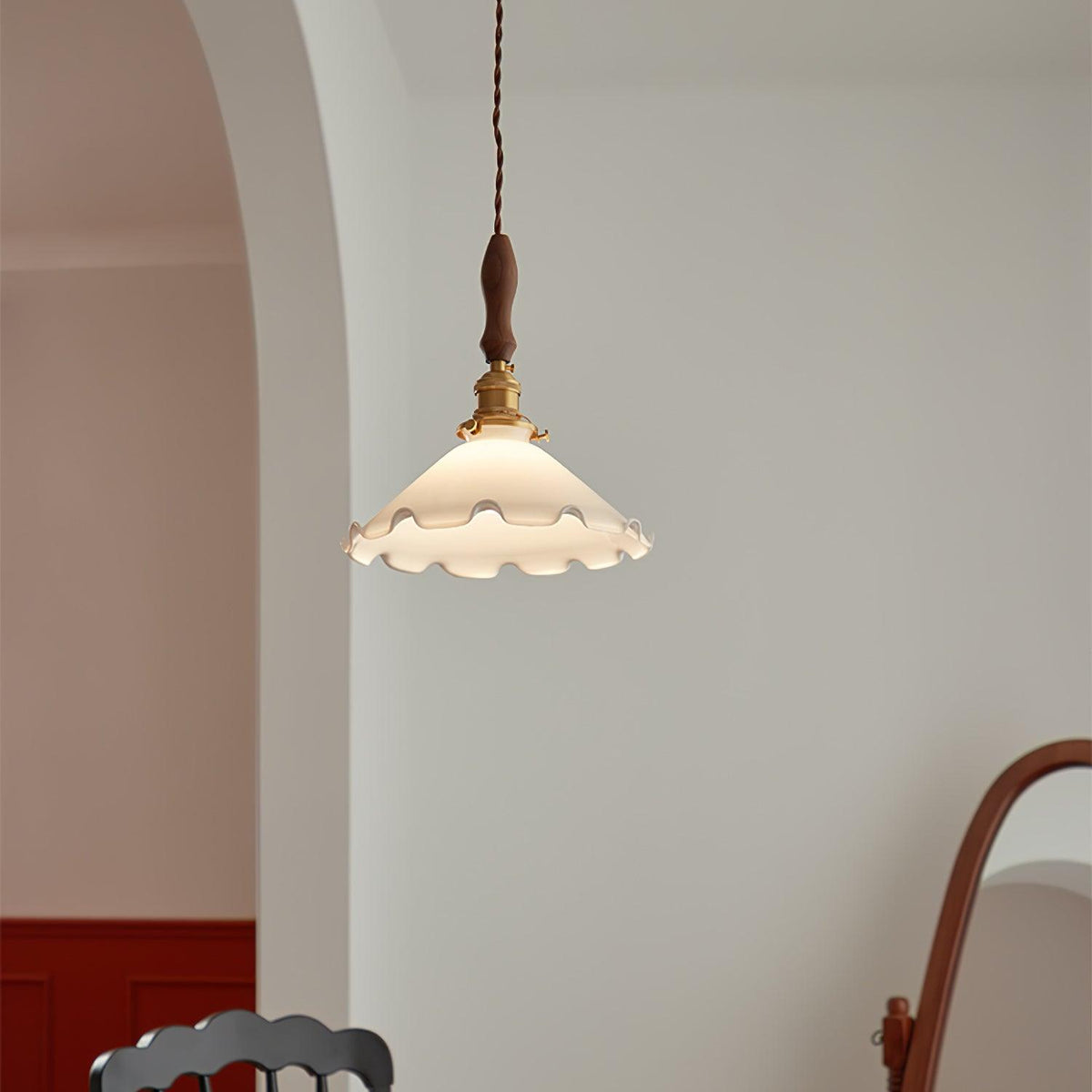 Maribelle Flower Petals Swag Pendant Lamp