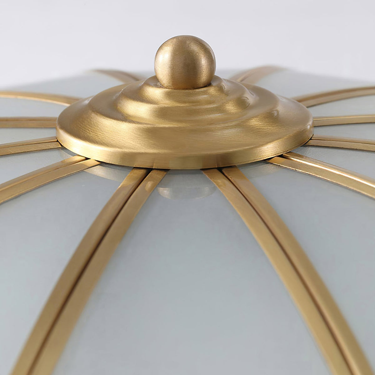 Viraean Flower Shape Brass Glass Ceiling Lamp-Relic Pieces