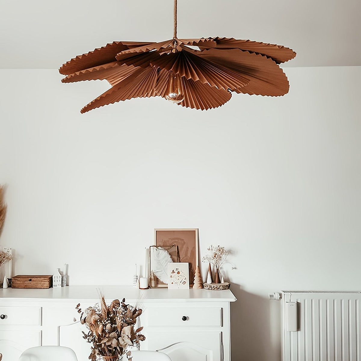 Wedugil Folded Leaf Lotus Pendant Lamp Paper