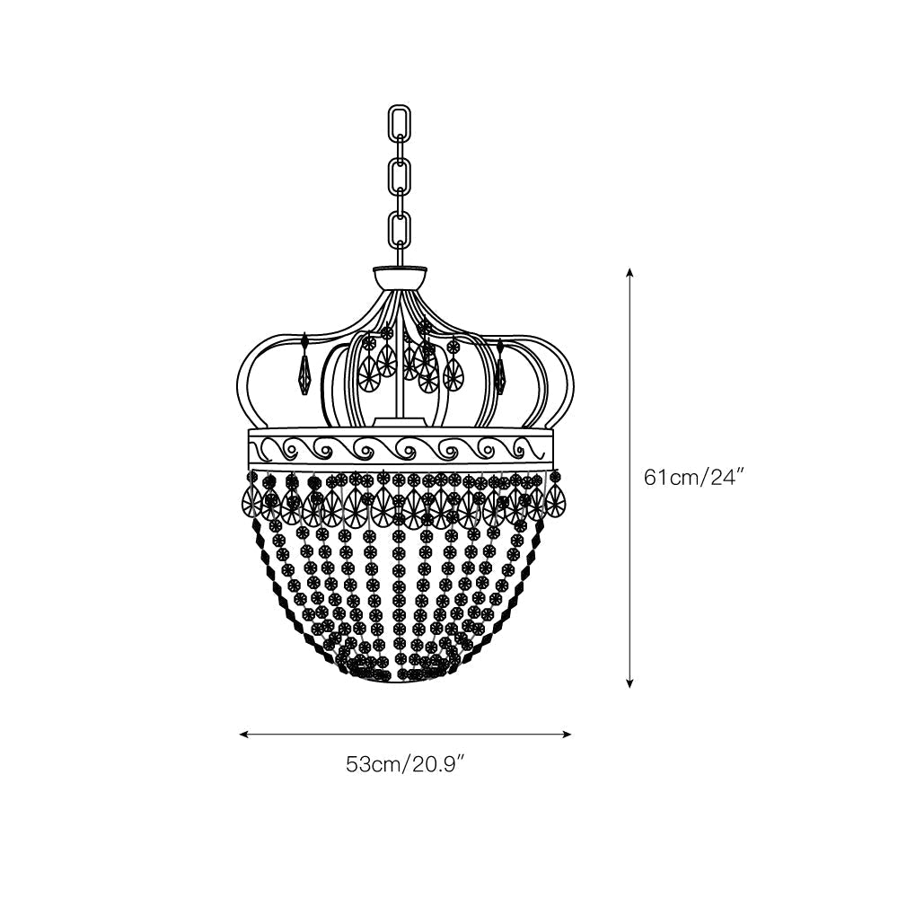 Abella Tear Drop Crystal Chandelier-Relic Pieces