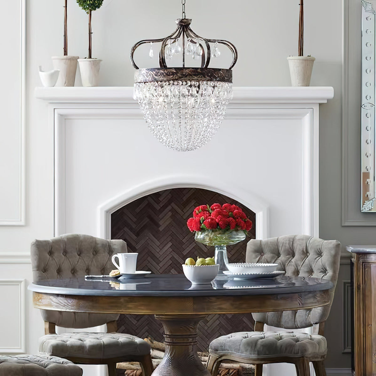 Abella Tear Drop Crystal Chandelier-Relic Pieces