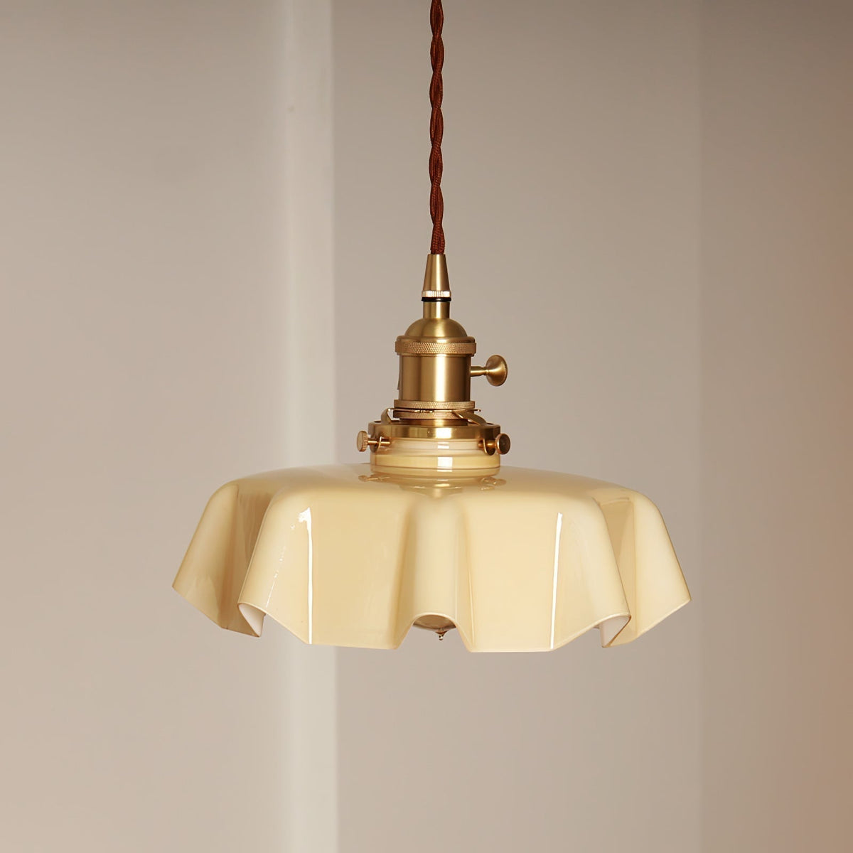 Sepalom Farmhouse Ruffled Pendant Light
