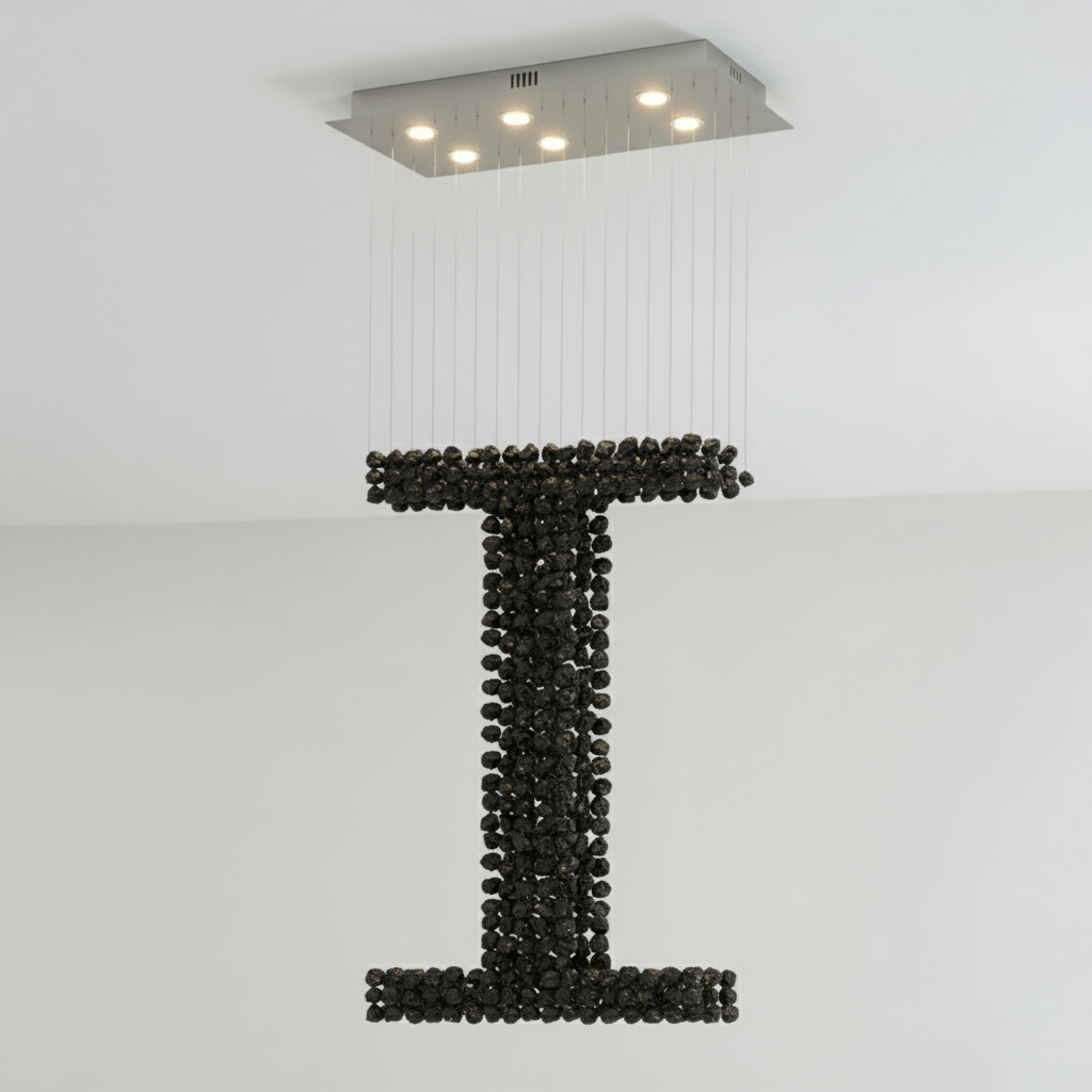 Charcoal Nocturne T-Form Chandelier I