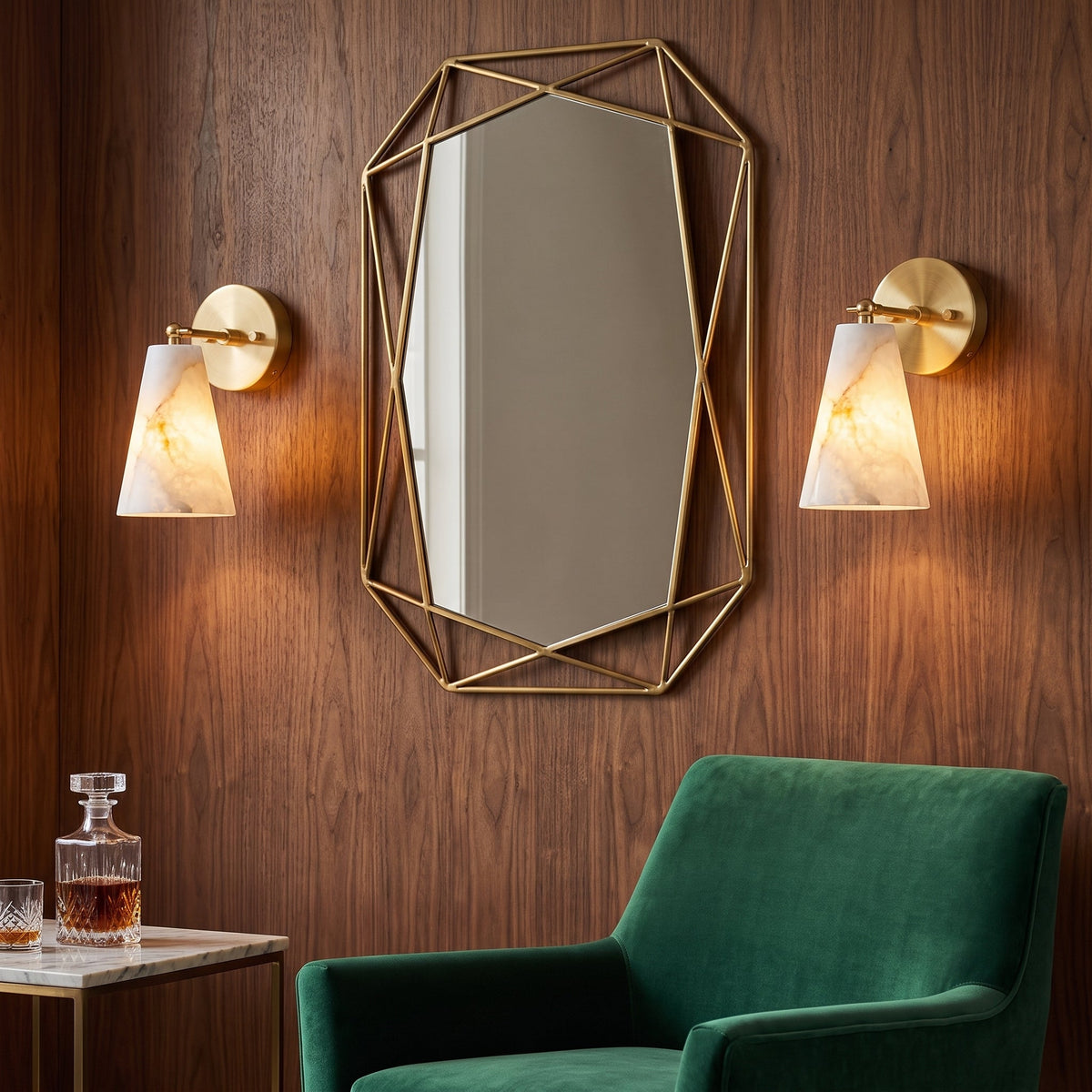 Castercombe Alabaster Wall Sconce