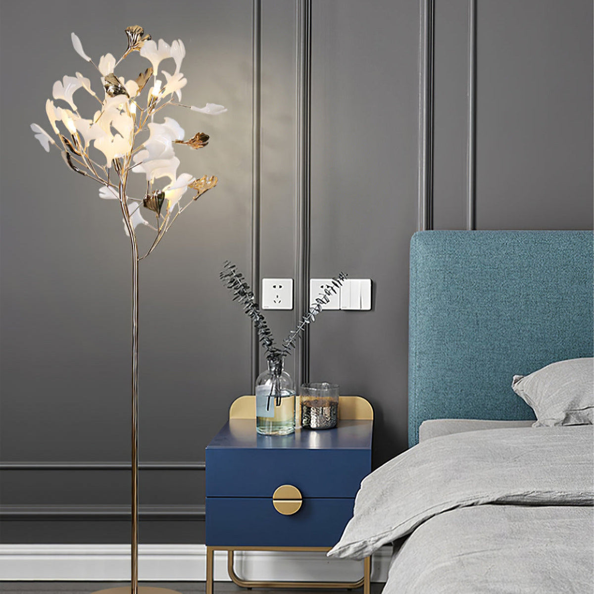 Mevisen Floor Lamp Gingko Ceramics