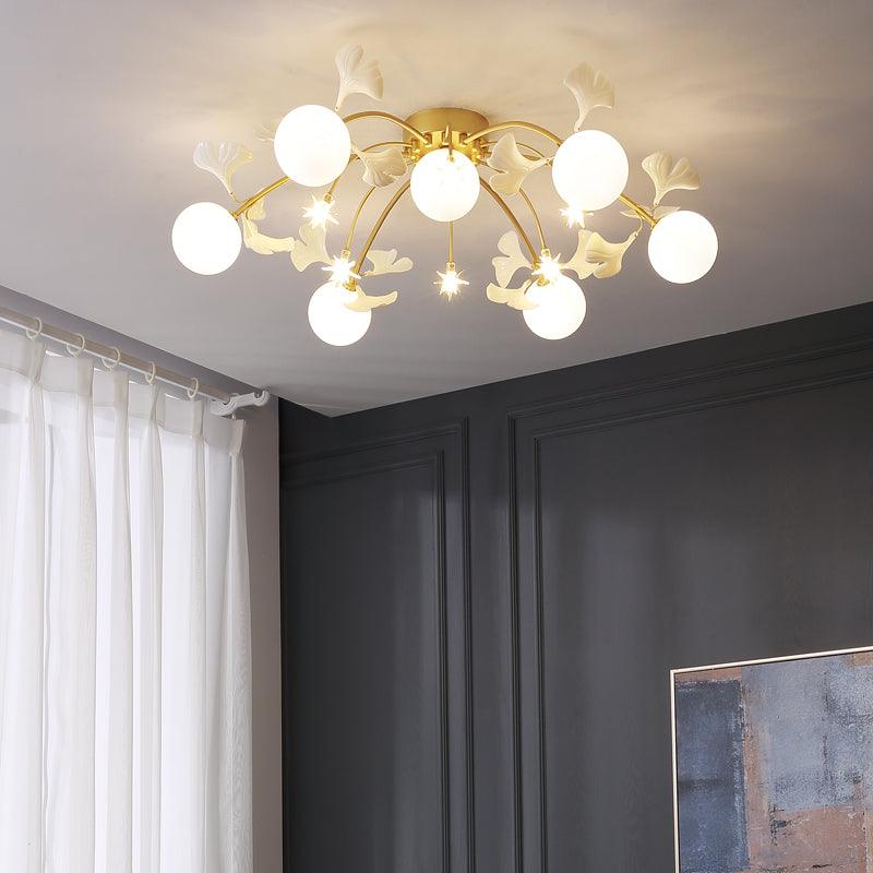 Liorarel Gingko Glass Ball Ceiling Light