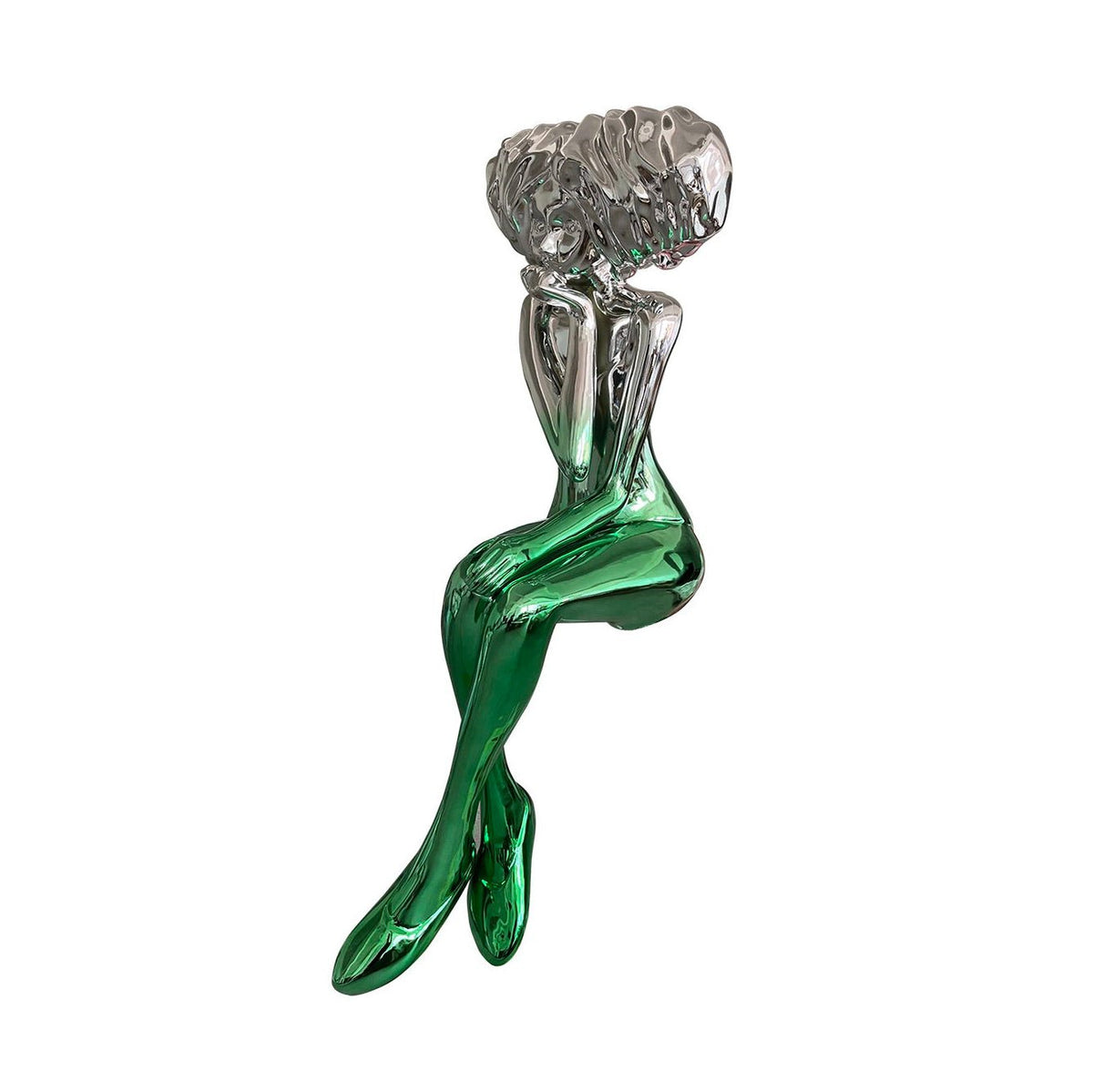 Meditating Girl Sculpture Ornament