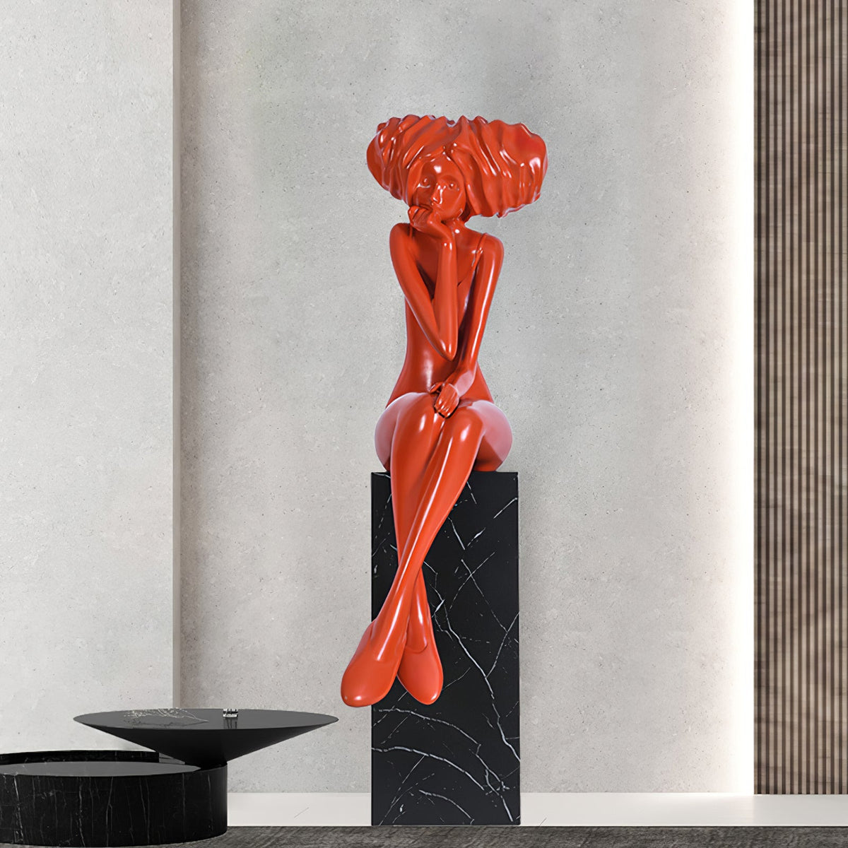 Meditating Girl Sculpture Ornament