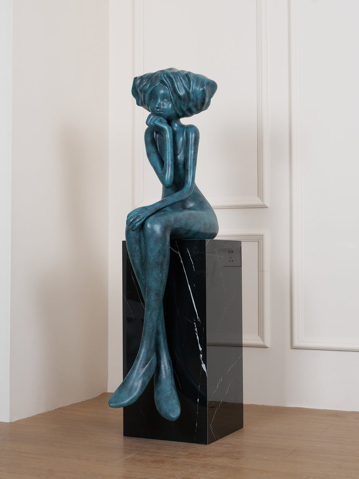 Meditating Girl Sculpture Ornament