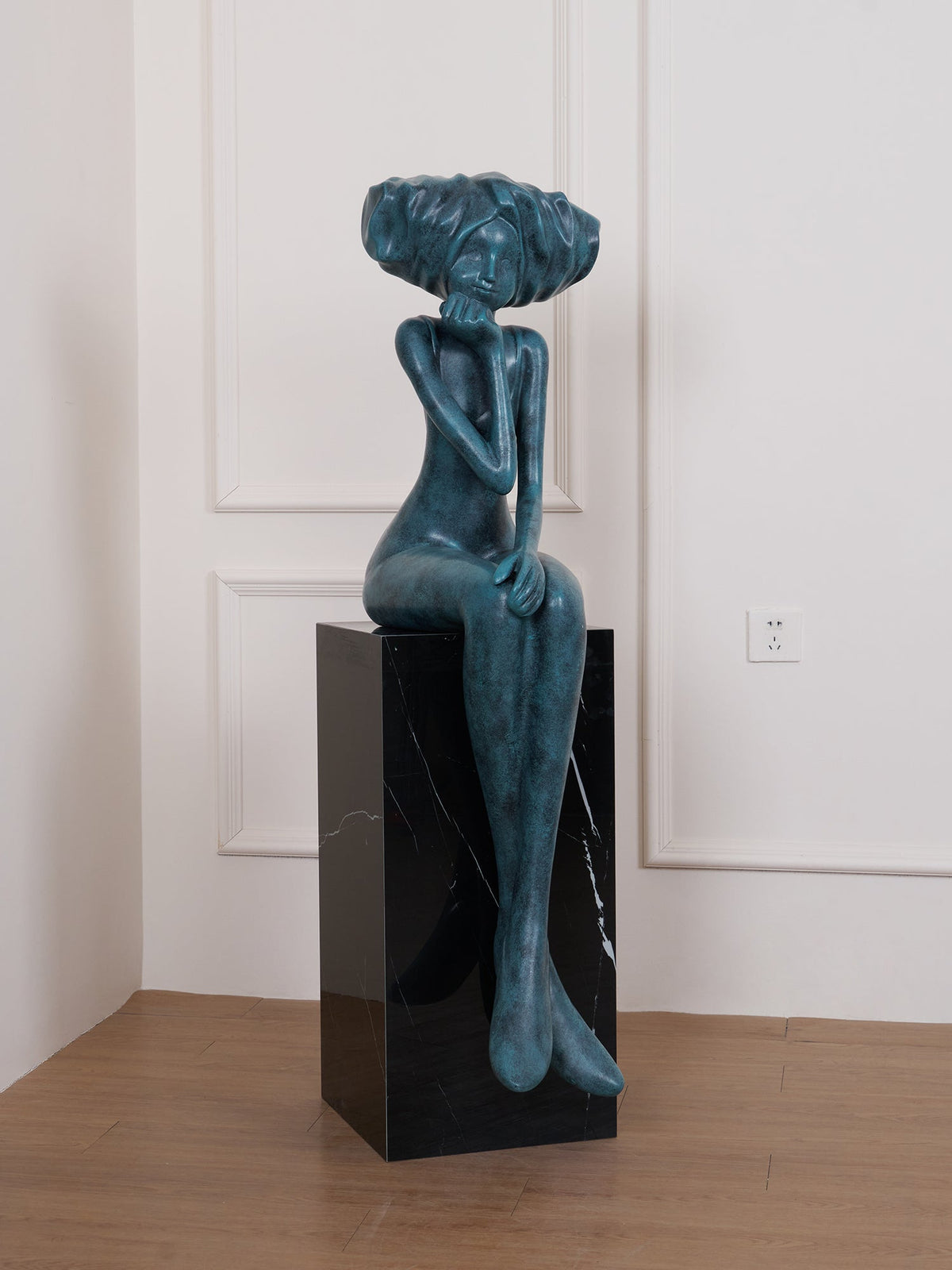 Meditating Girl Sculpture Ornament
