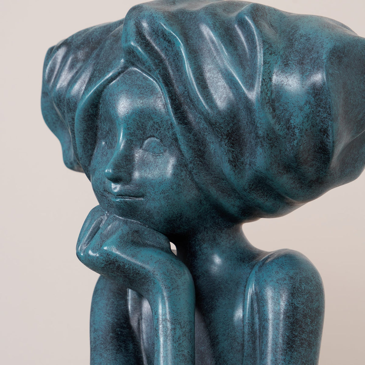 Meditating Girl Sculpture Ornament