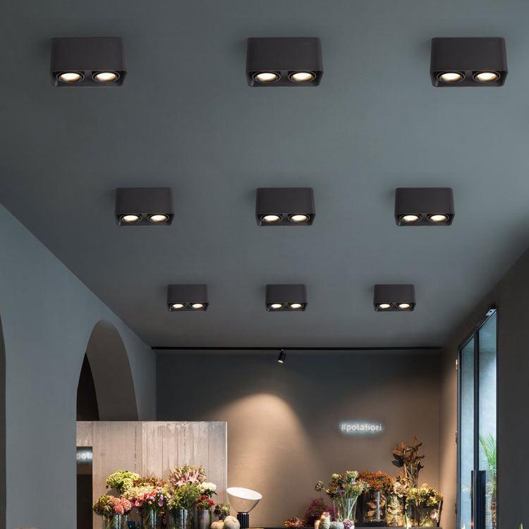 Devely Spotlight Surface Mount Twin LED Angular Minimalist