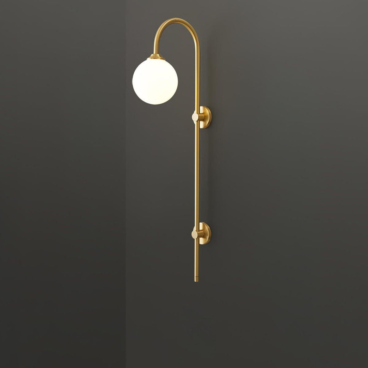 Casaaine Globe Brass Wall Sconce