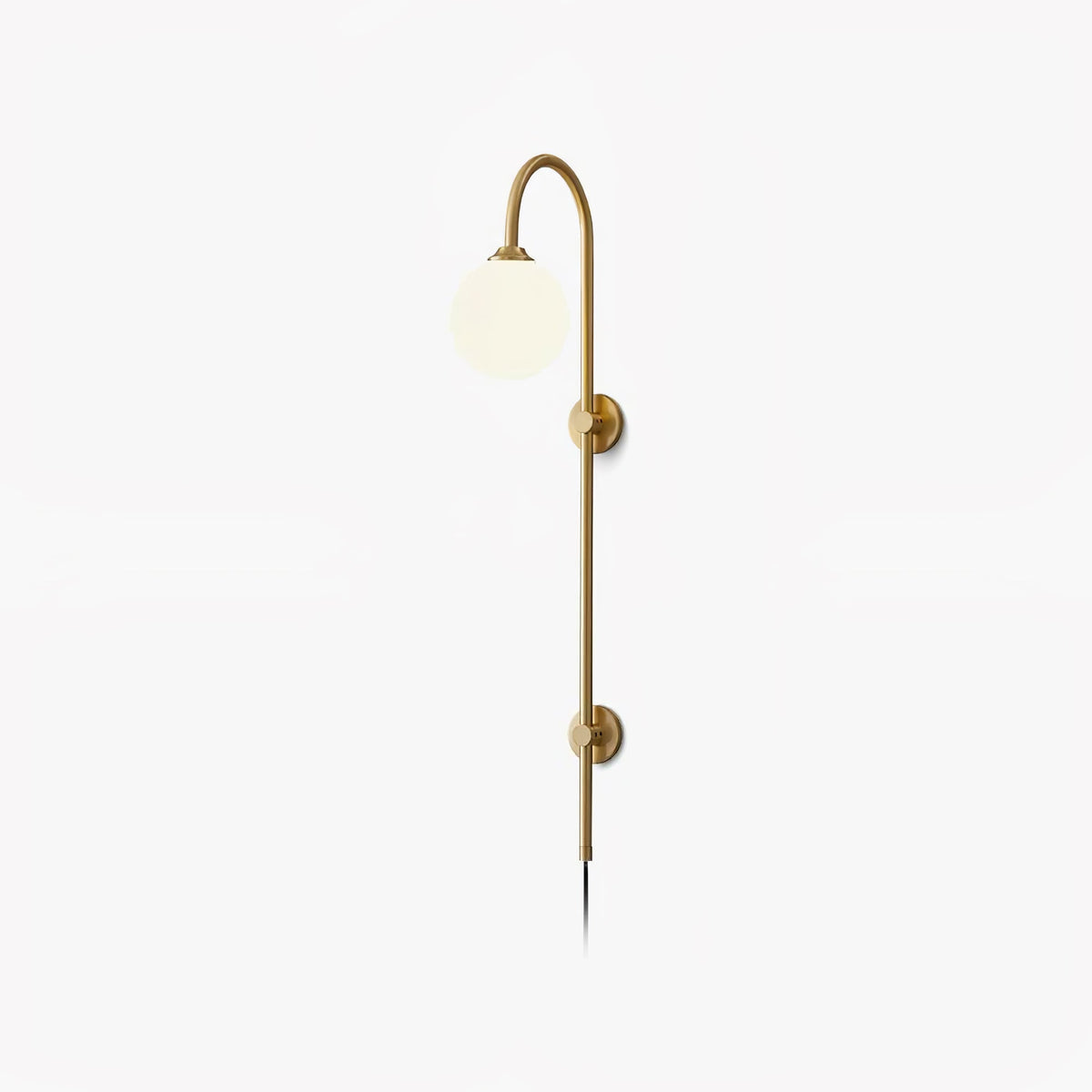 Solenne Globe Brass Plug-in Wall Sconce