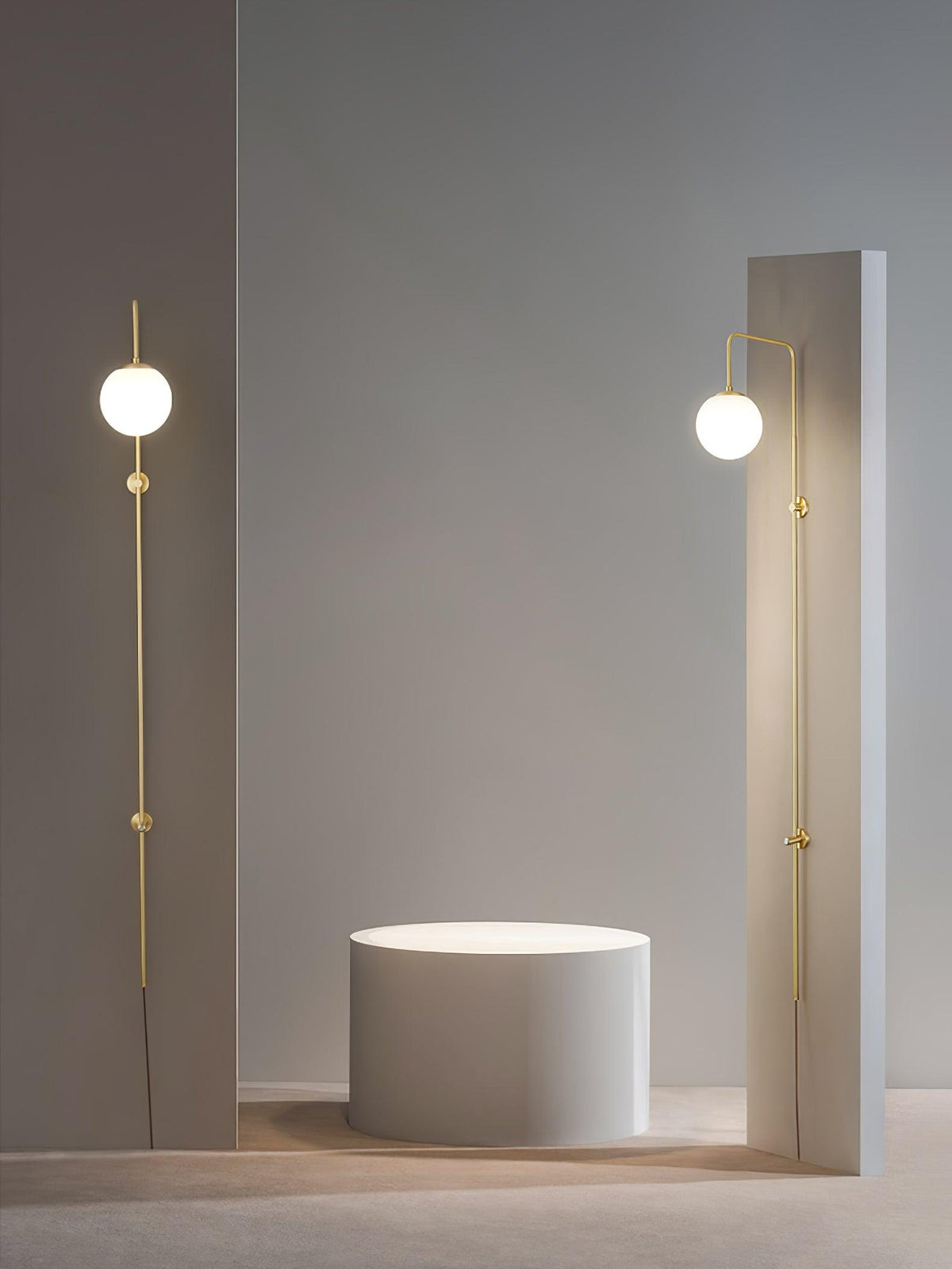 Solenne Globe Brass Plug-in Wall Sconce