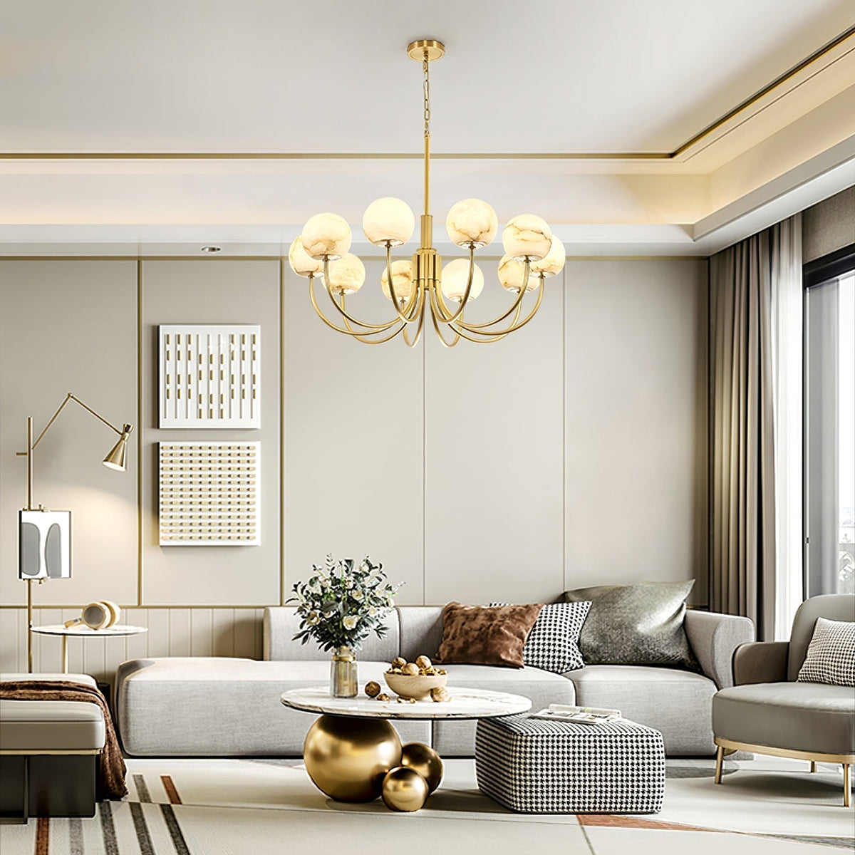 Chandelier Alabaster Luxury
