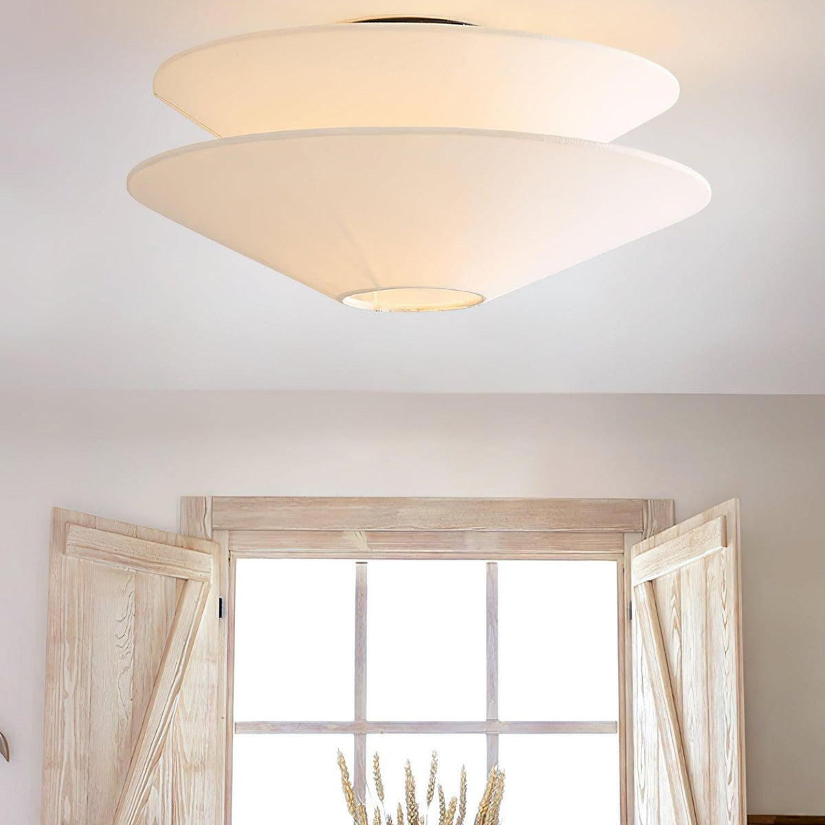 Rivesal Ceiling Light Double Cone Fabric