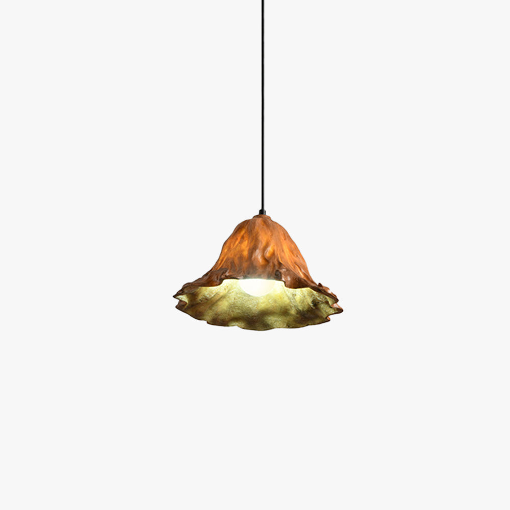 Colivedi Art Lotus Leaf LED Pendant Light Resin Dining Room