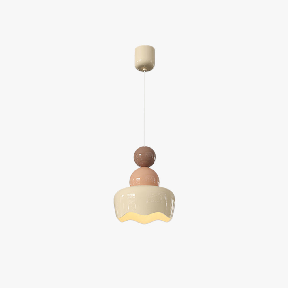 Luvonala Sunny Rain Doll LED Pendant Light Cream Resin Bedroom