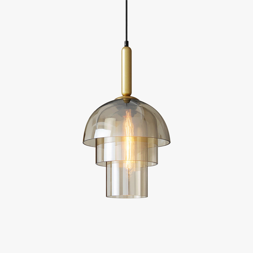 Nadusumo Modern Metal Glass Pendant Light Living Room Bedroom