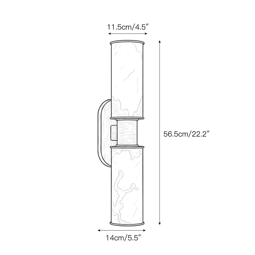 Nivivina Vertical Alabaster Sconce