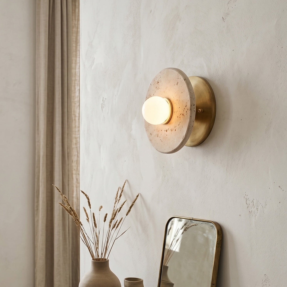 Valinella Travertine Wall Sconce