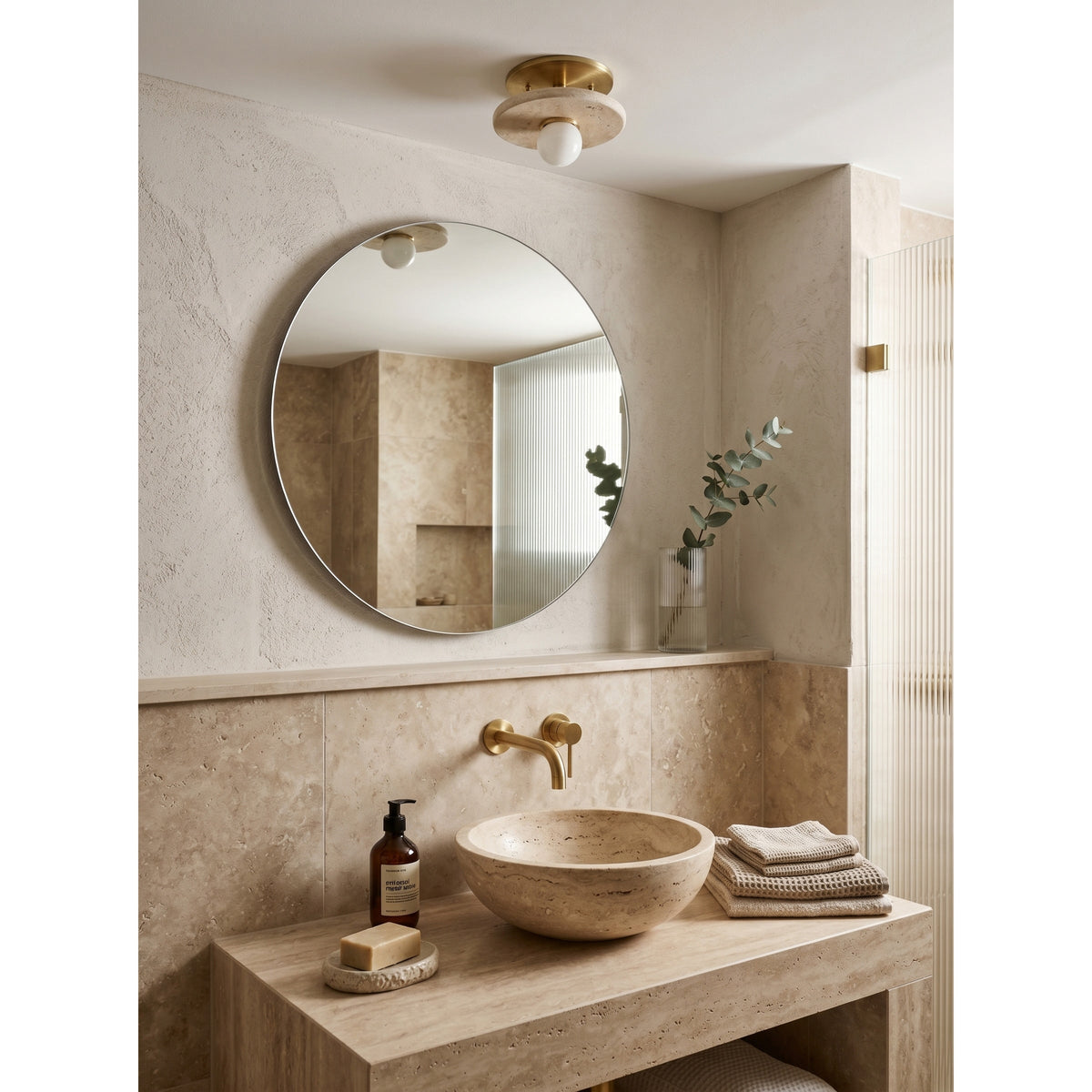 Valinella Travertine Wall Sconce