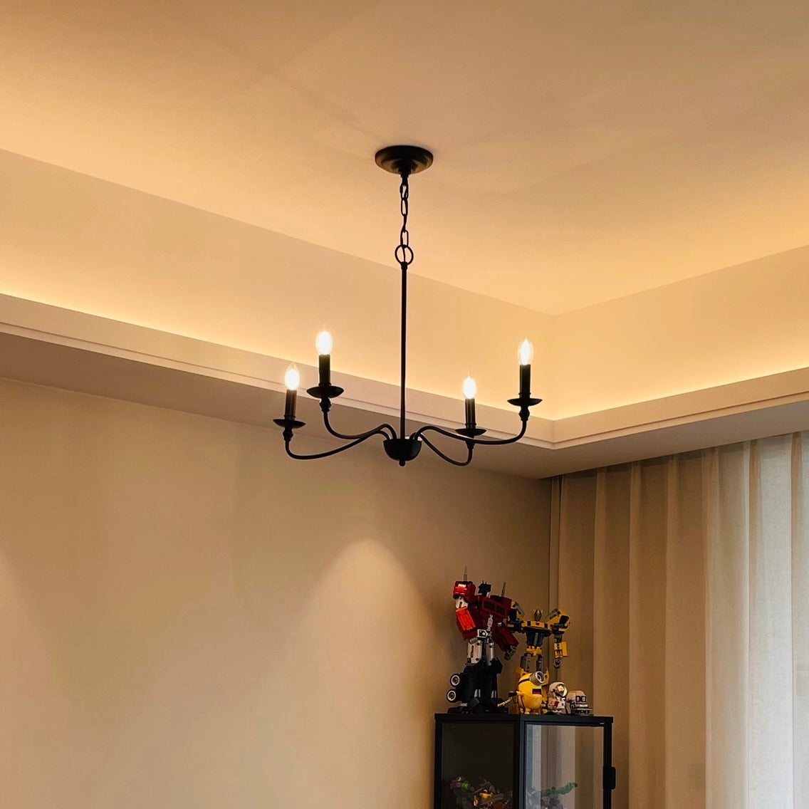 Zovisus Retro Vintage Candle Metal Chandelier