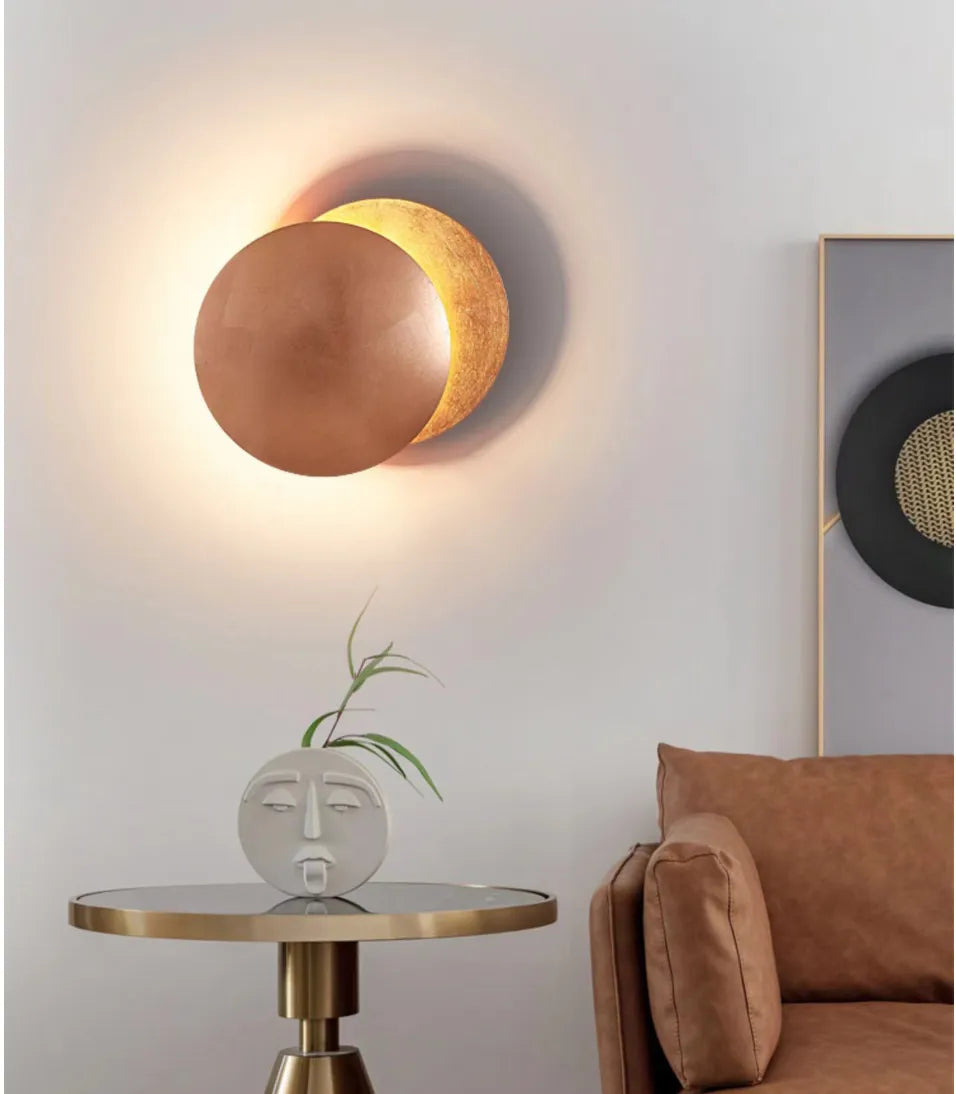 Gutekal Modern Minimalist Round Moon Eclipse Wall Lamp
