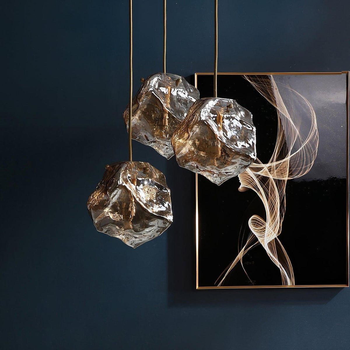 Jabeval Glass Pendant Light Brass