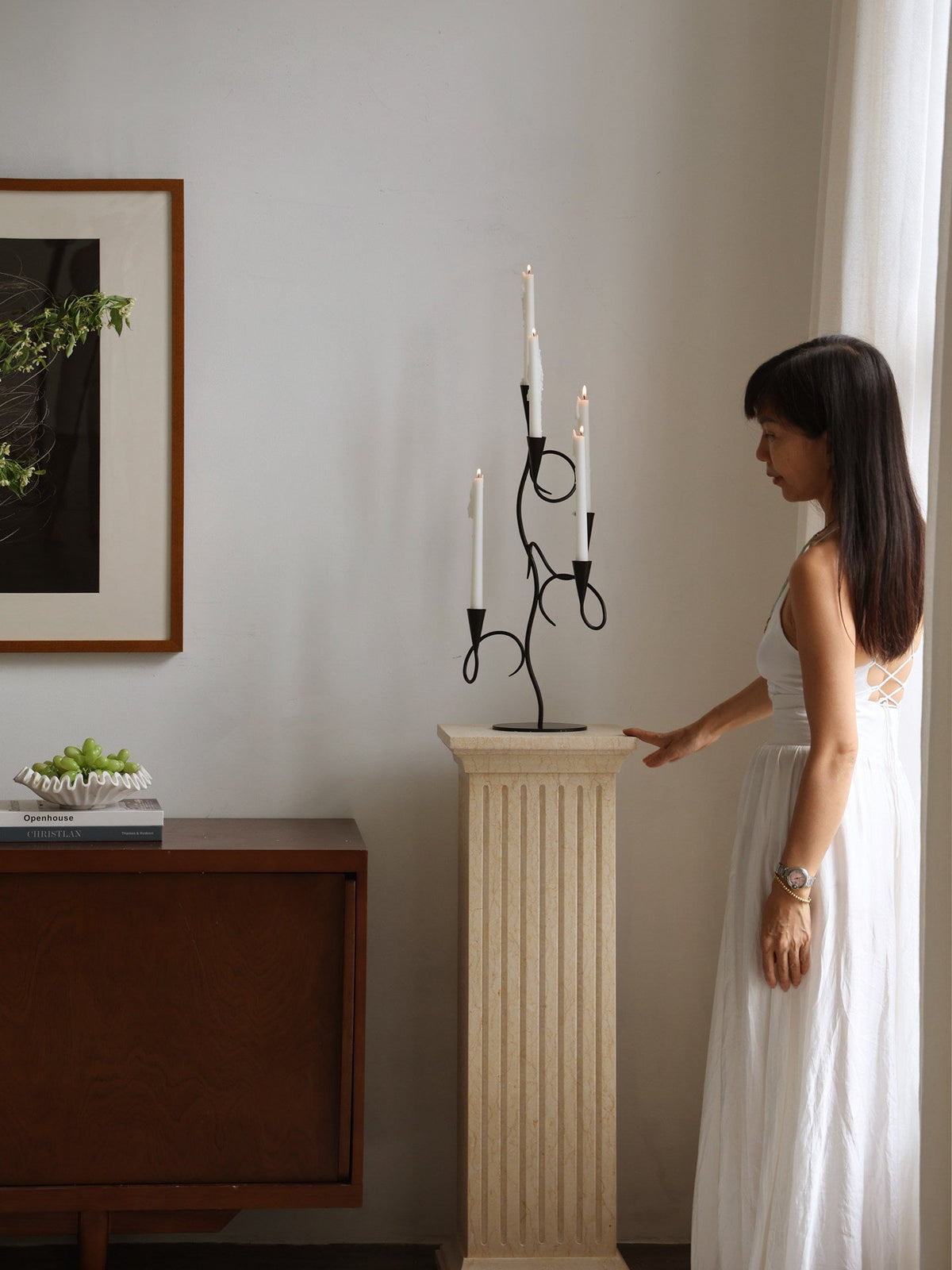 Orinoian Iron Vine Multi-Arm Candle Holder