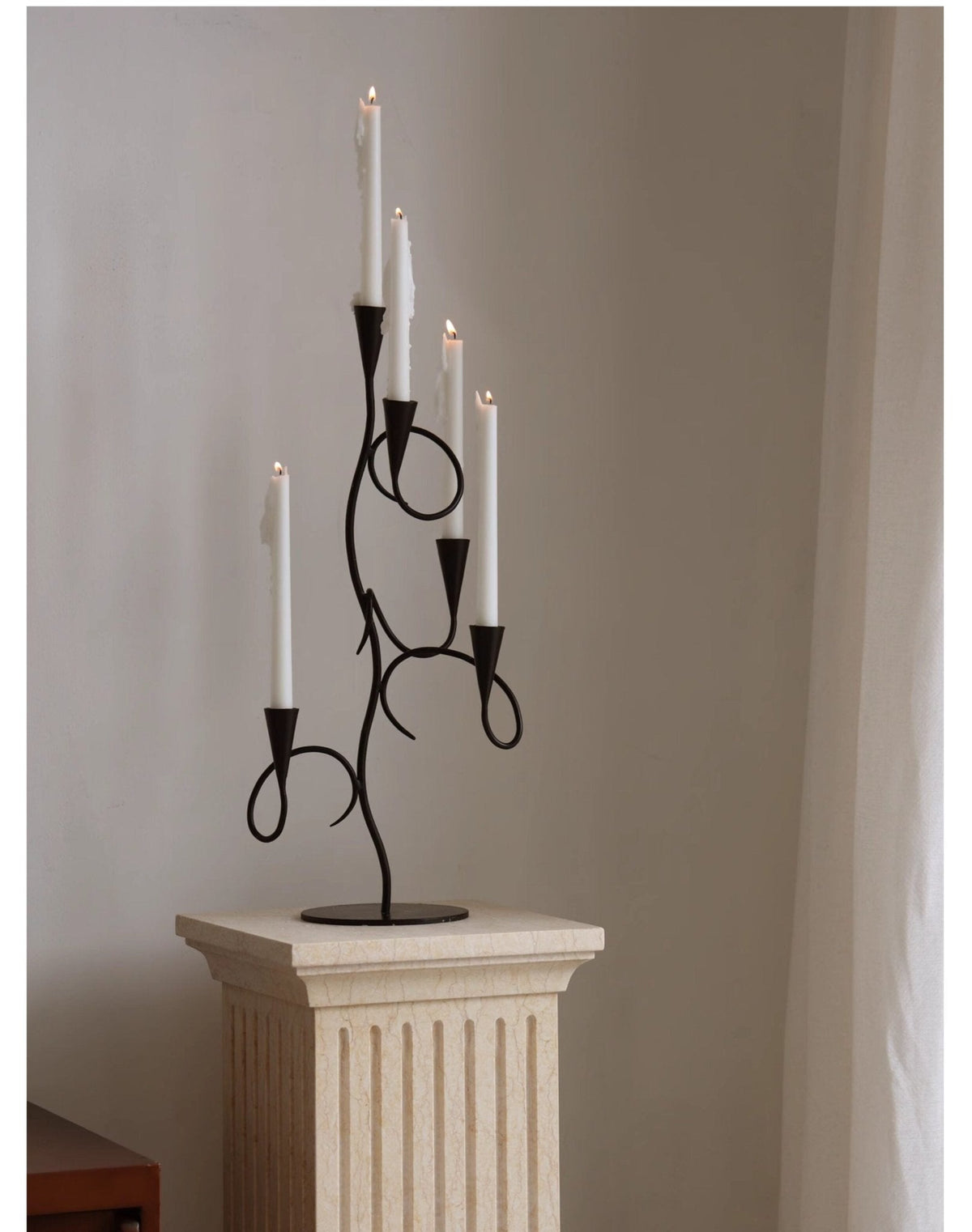 Orinoian Iron Vine Multi-Arm Candle Holder