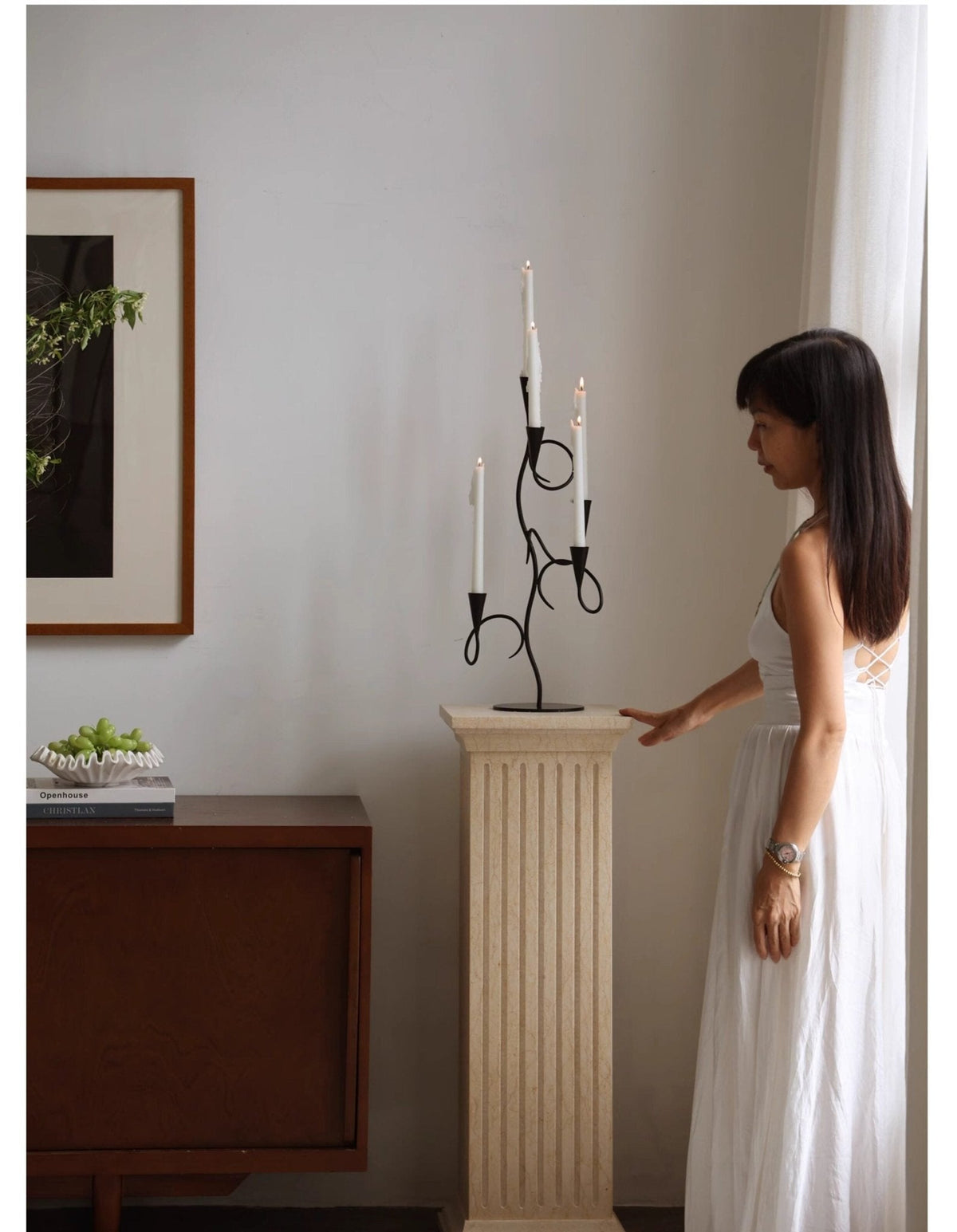 Orinoian Iron Vine Multi-Arm Candle Holder