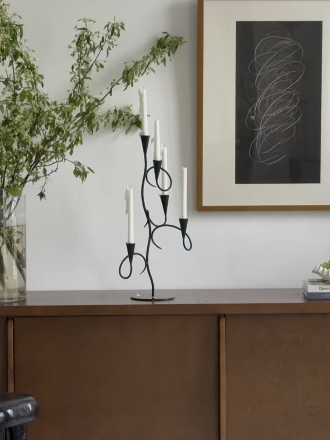 Orinoian Iron Vine Multi-Arm Candle Holder